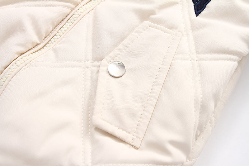 Letter Embroidery Children's Baseball Uniform Fleece Thickening
