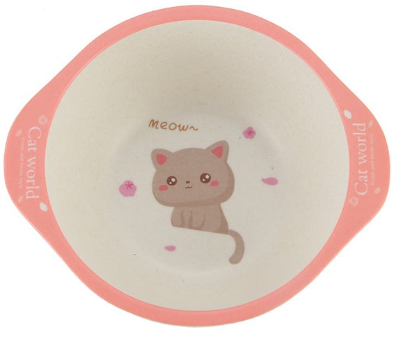 Bols pour bébé en fibre de bambou naturelle, motifs animaux de dessins animés, vaisselle pour bébé, assiettes portables pour enfants, nourrissons et tout-petits