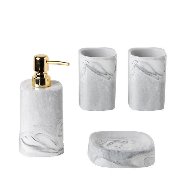 Nordic mouthwash cup bathroom kit set Four-piece toilet set