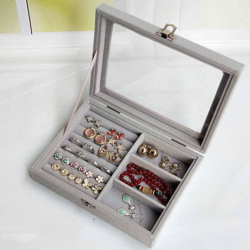 Flannel Small Capacity Jewelry Storage Box