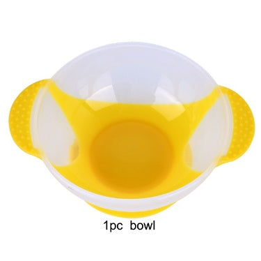 Vaisselle de bébé Assiette à ventouse avec cuillère thermosensible Alimentation de bébé Bols d'alimentation pour bébé