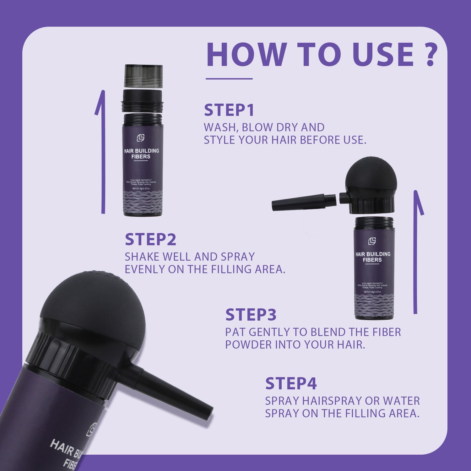 Hair Fiber And Styling Suit