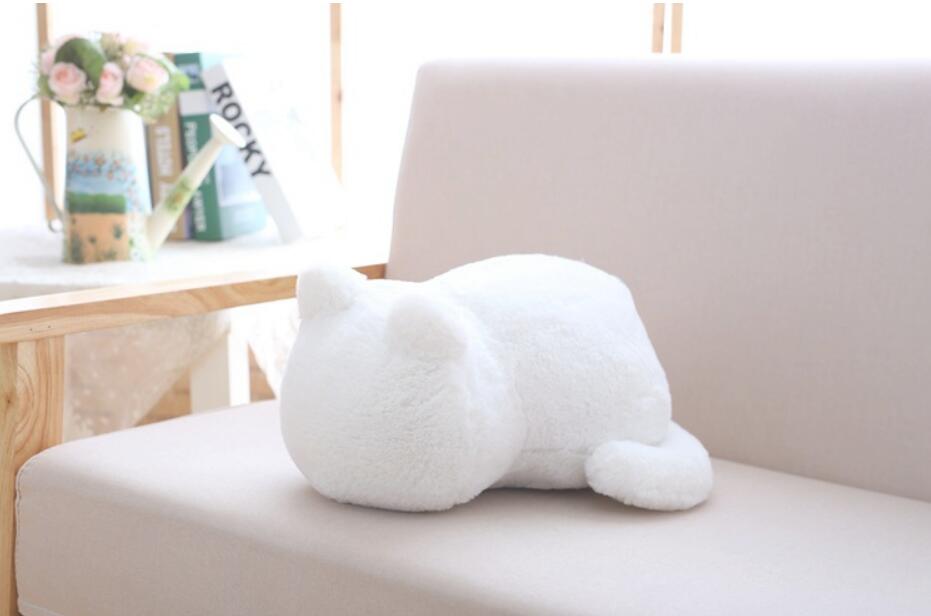 Pure Color Back Cat Plush Doll Fashion Cute Stuffed Animal Simple Plush Toy Room Decorations Girlfriends Birthday Holiday Gifts