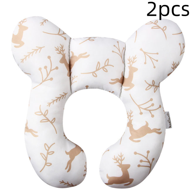 Oreiller pour bébé, lit de bébé, siège de sécurité en U, protège-nuque, oreiller de poussette fixe stéréotypé