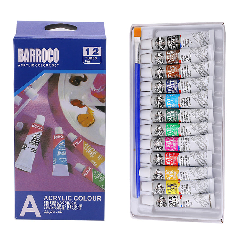 12 colors 6ml children's drawing watercolor paint set