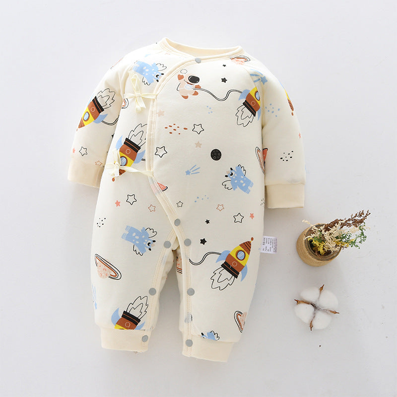 Baby warm one-piece clothes spring, autumn and winter