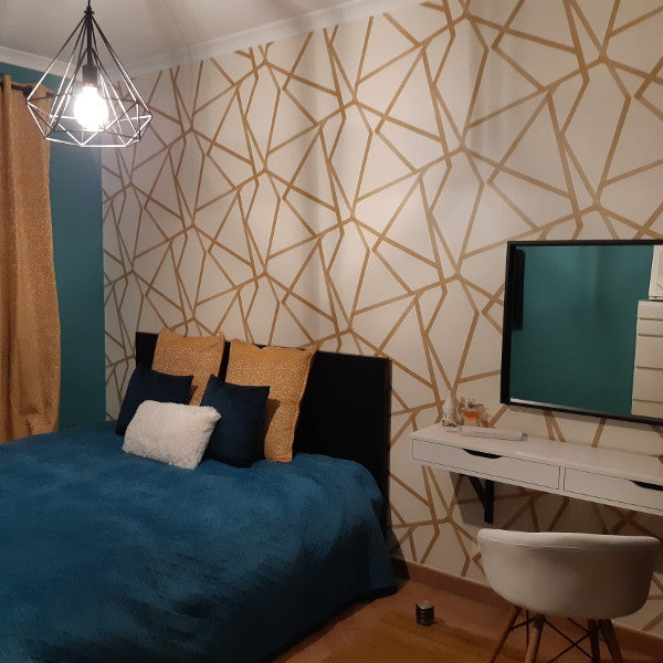 Geometric non-woven wallpaper