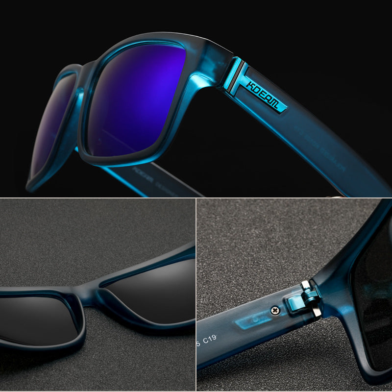 Square Polarized Outdoor Sports Colorful Sunglasses