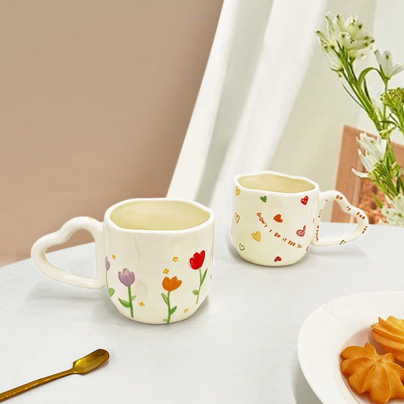 Fashion Love Handle Ceramic Coffee Cup