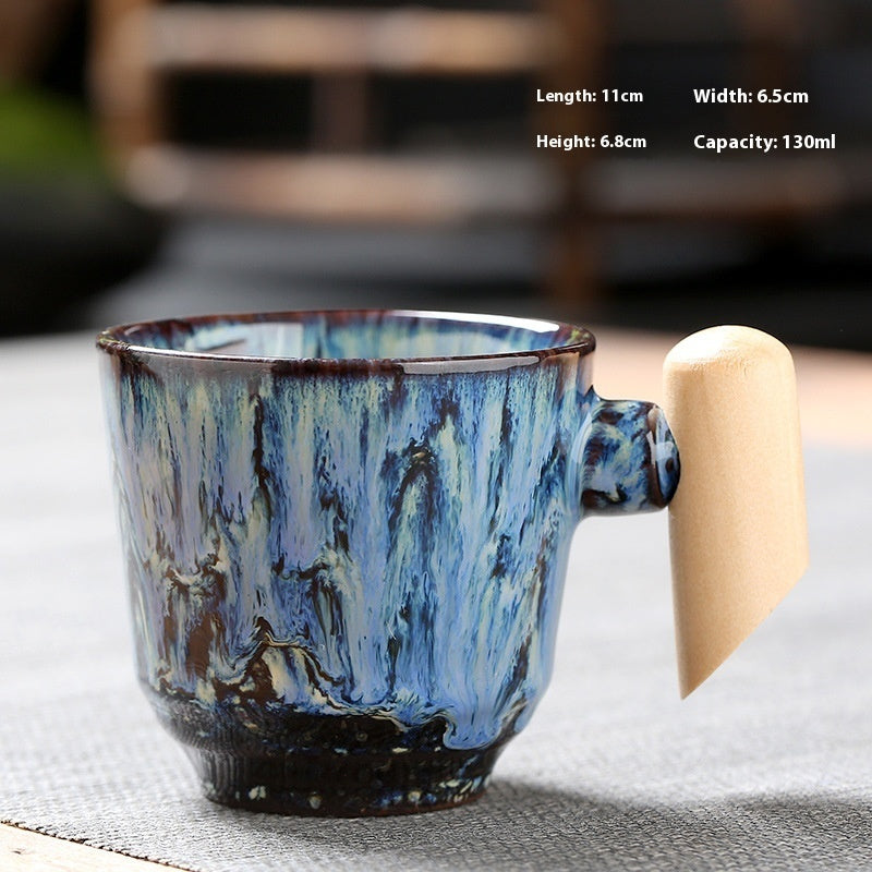 Wooden Handle Ceramic Cup Dahuaware Change Tea Cup Simple