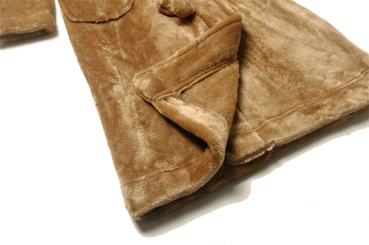Men's And Women's Mink Fleece Home Night Gown Bathrobes