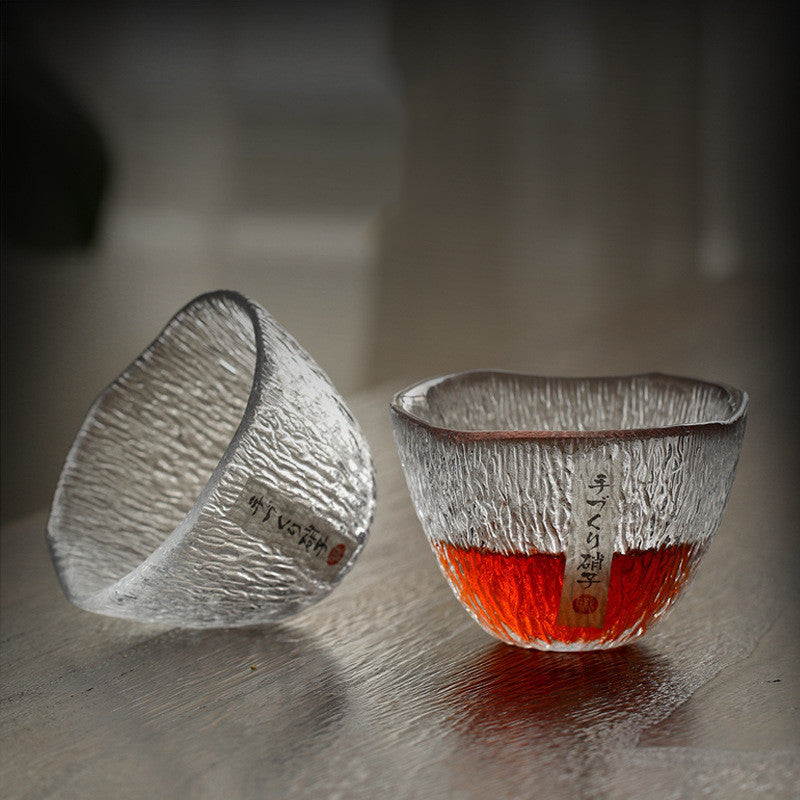 Glass Hammered Japanese Kung Fu Tea Cup