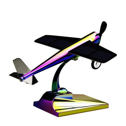Solar Rotary Airplane Model Car Ornament