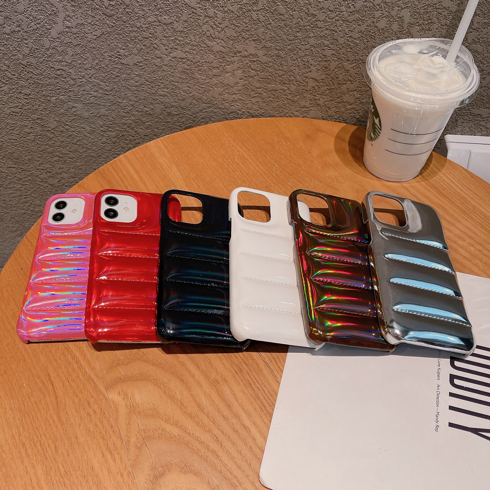 Aurora Cotton Filling Down Jacket Phone Case Autumn And Winter Cotton Filling Cover
