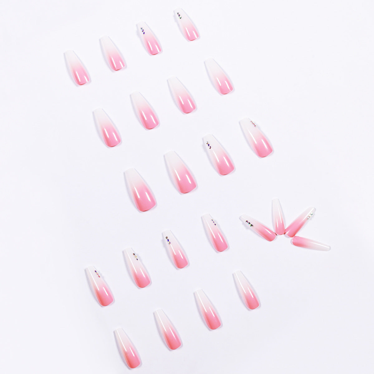 Gradient Rhinestone Wear Nail Sticker
