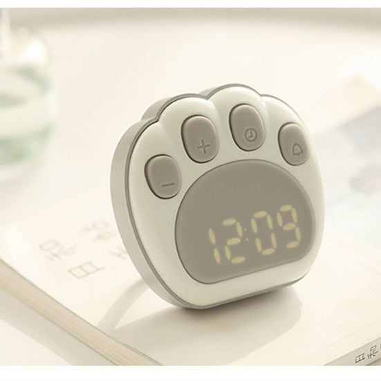 Cat's Claw Mini Alarm Clock Simple Luminous Mute