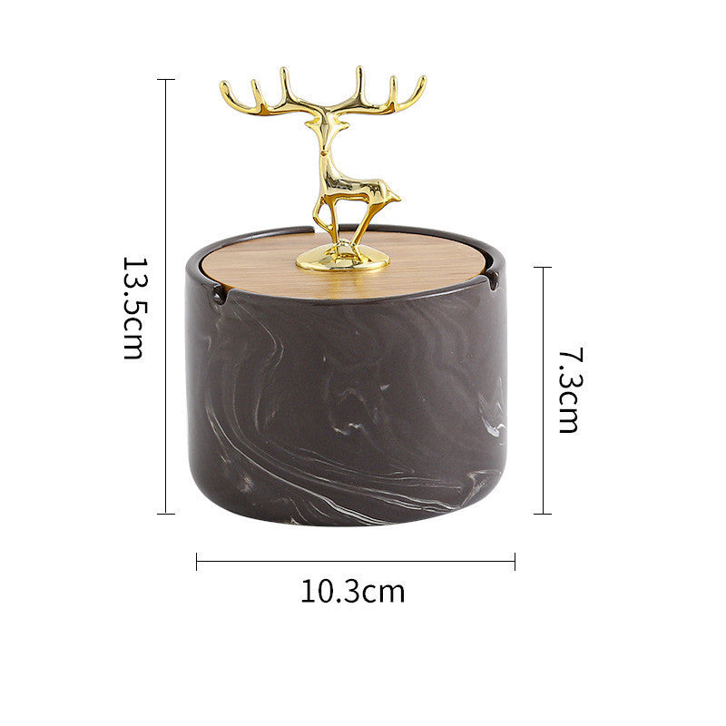 Household Ceramic Windproof Fly Ash Decorative Ashtray