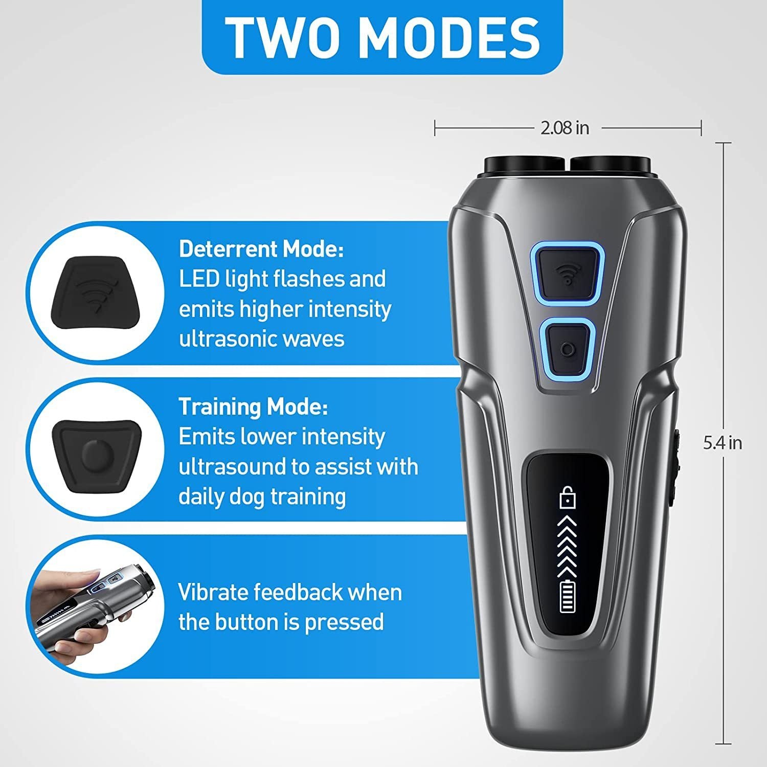 Portable Multifunctional Anti-Noise Ultrasonic Dog Repeller
