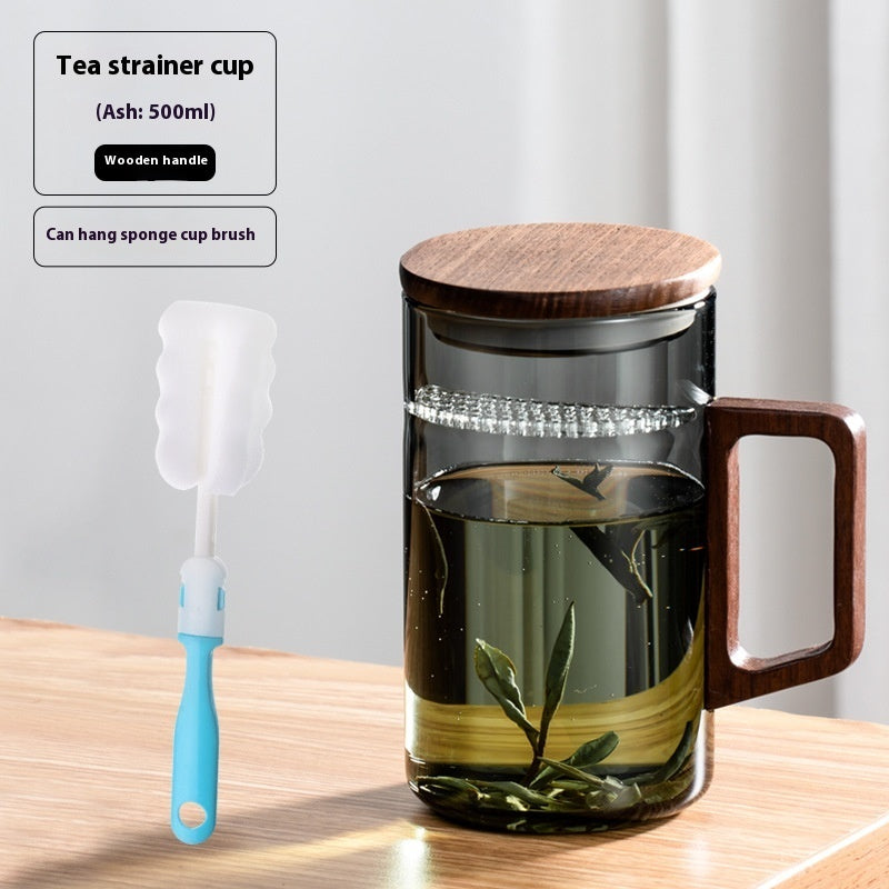 Strainer Tea Brewing Cup Tea Water Separation Teacup With Crescent Moon