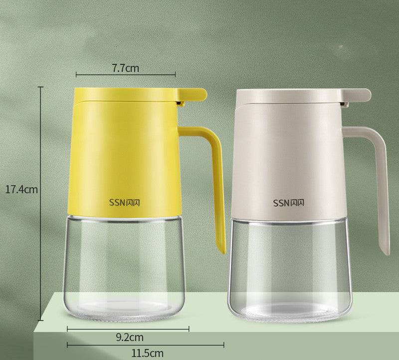 Household Kitchen Non-oil-stick Large Capacity Glass Oiler