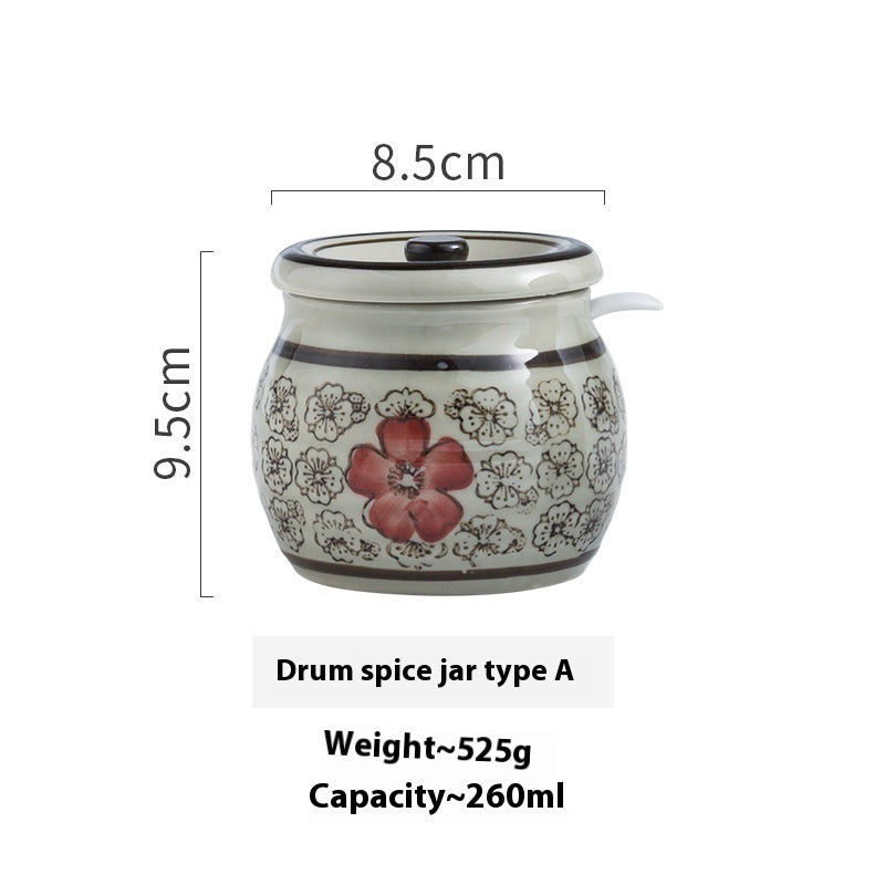 Dining Restaurant Ceramic Seasoning Jar Single Salt Jar