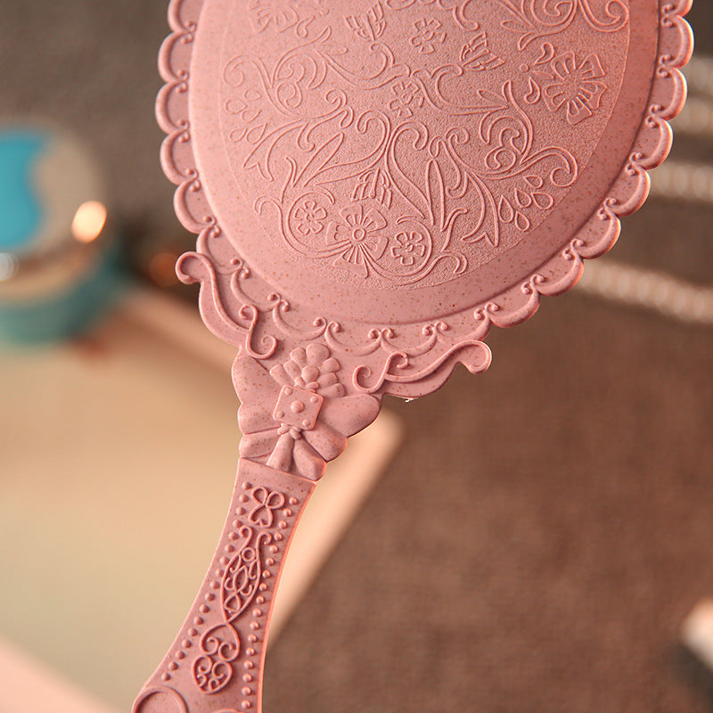 HD Handheld Makeup Mirror Portable Handle