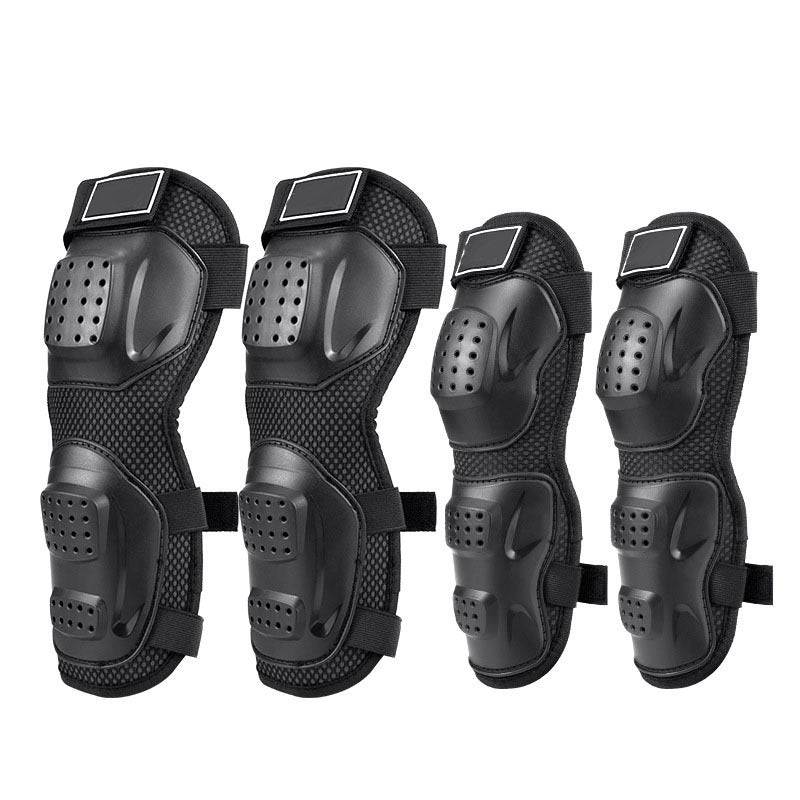 Motorcycle Sports Kneecaps Elbow Guard Four-piece Off-road Vehicle Riding Kneelet Elbow Guard Tactical Breathable Drop-resistant Protective Gear