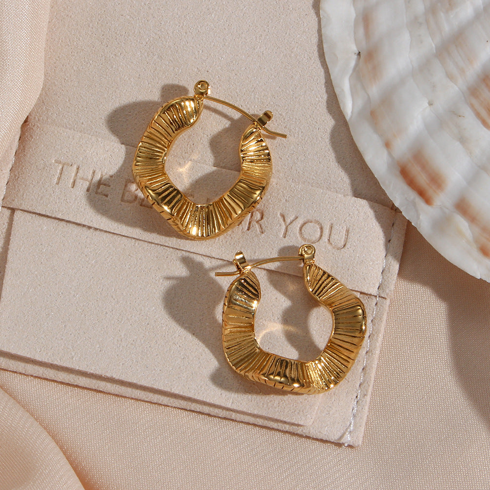Unique Alien 18K Gold Plated Earrings For Women