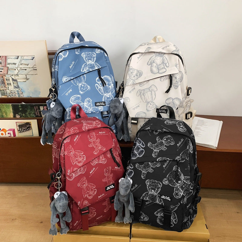 Large Capacity Solid Color Wear-resistant Backpack
