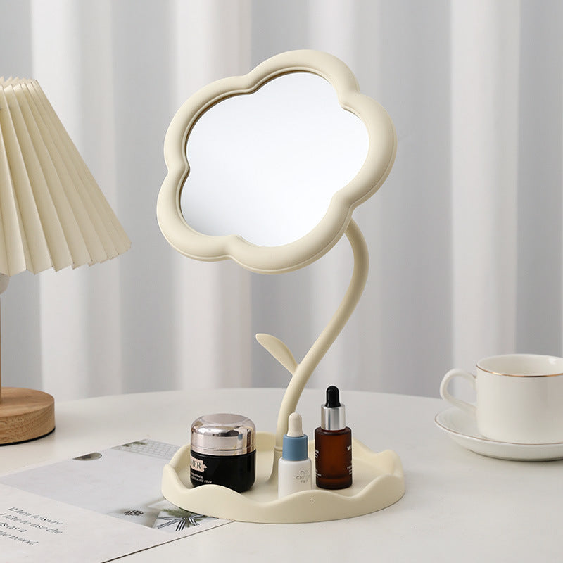 Adorable Desktop Makeup Mirror With Sunflower Design