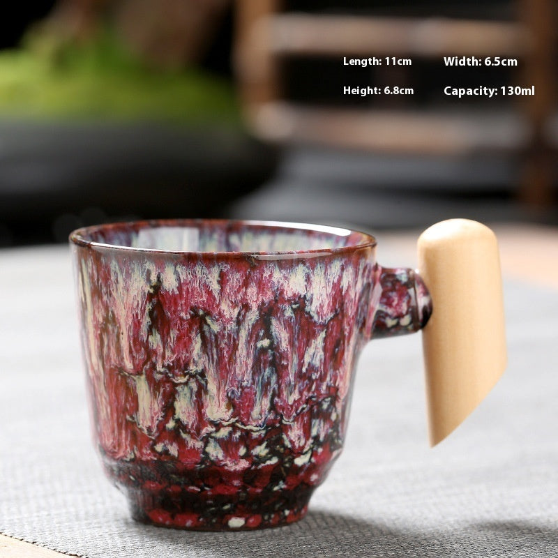 Wooden Handle Ceramic Cup Dahuaware Change Tea Cup Simple
