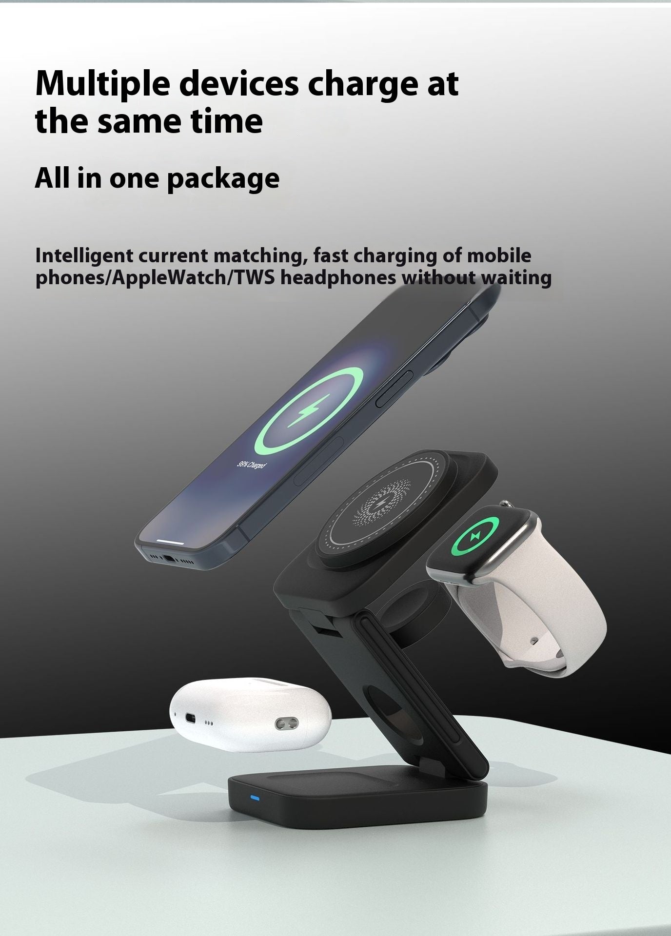Three-in-one Magnetic Wireless Charger Folding