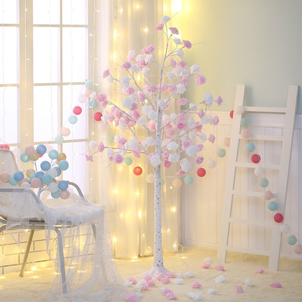 Christmas Rose Shining Tree Lamp