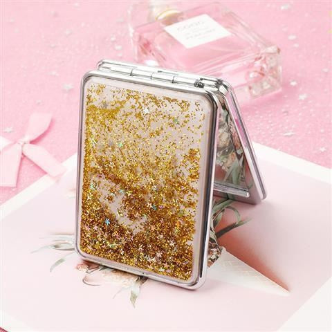Cute Girly Heart Cartoon Double-sided Portable Makeup Mirror