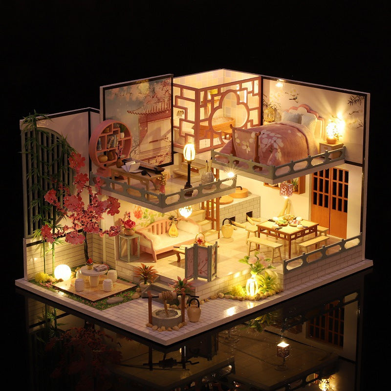 DIY Cottage Accord Creative Wooden Assembled Handmade Model