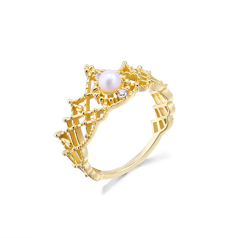 Women's Natural Freshwater Pearl Ring