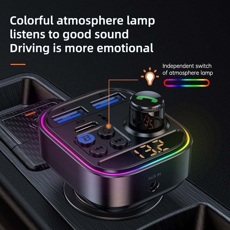 New T18 Automotive MP3 Player Multi-function Bluetooth Receiver Car U Disk Lossless Music Fm Transmitter