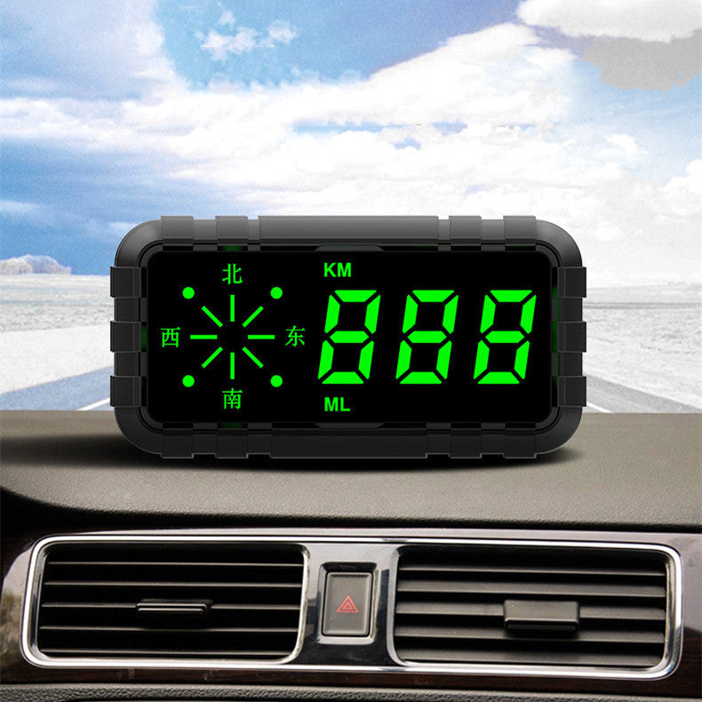 New Car Head Up Display Compass GPS Speedometer Alarm