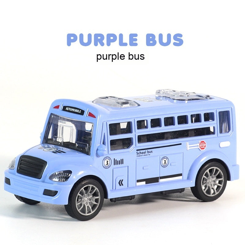 Children Boy Inertia Warrior Campus Bus Toy Car Model