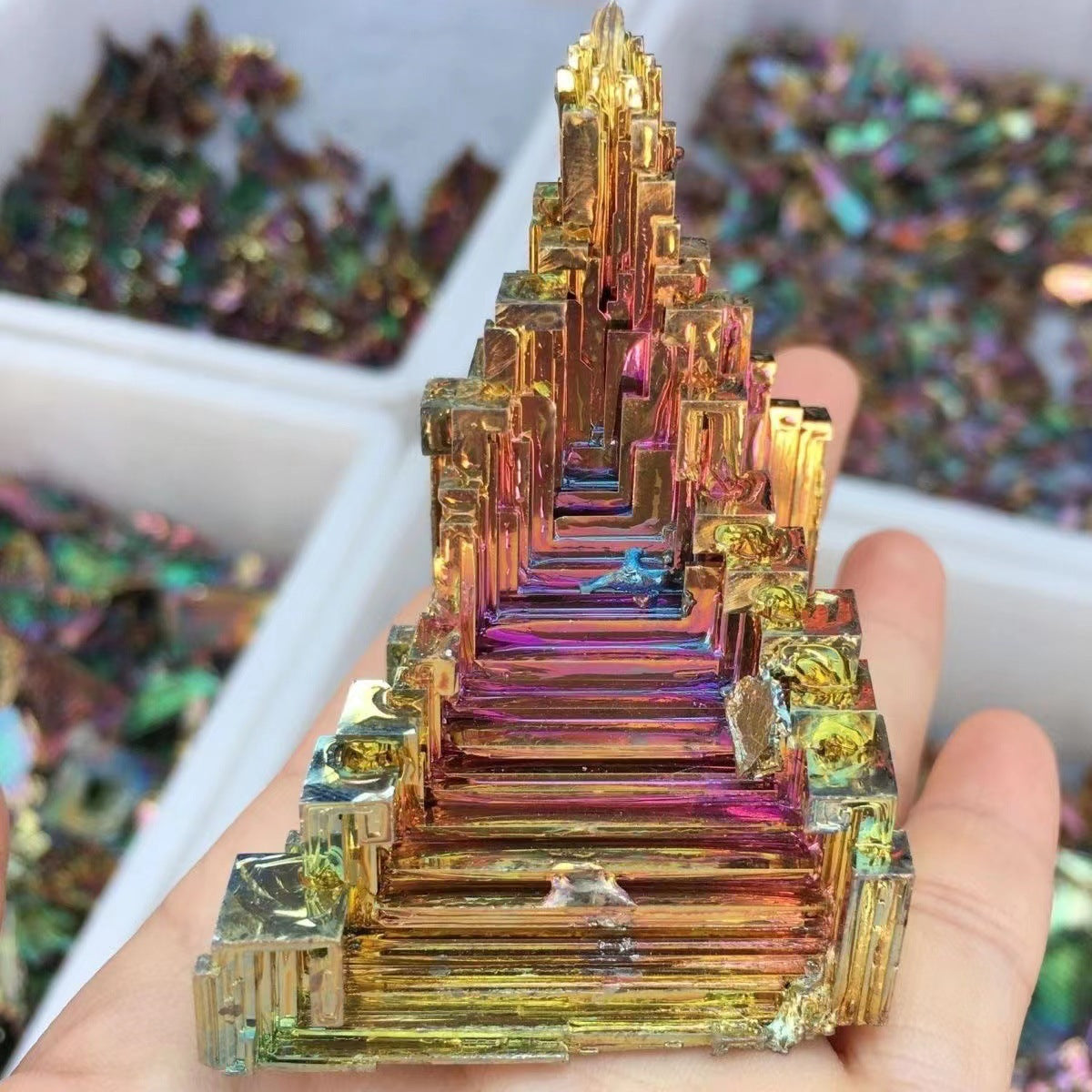 Natural Bismuth Ore Raw Stone Bismuth Crystal Mineral