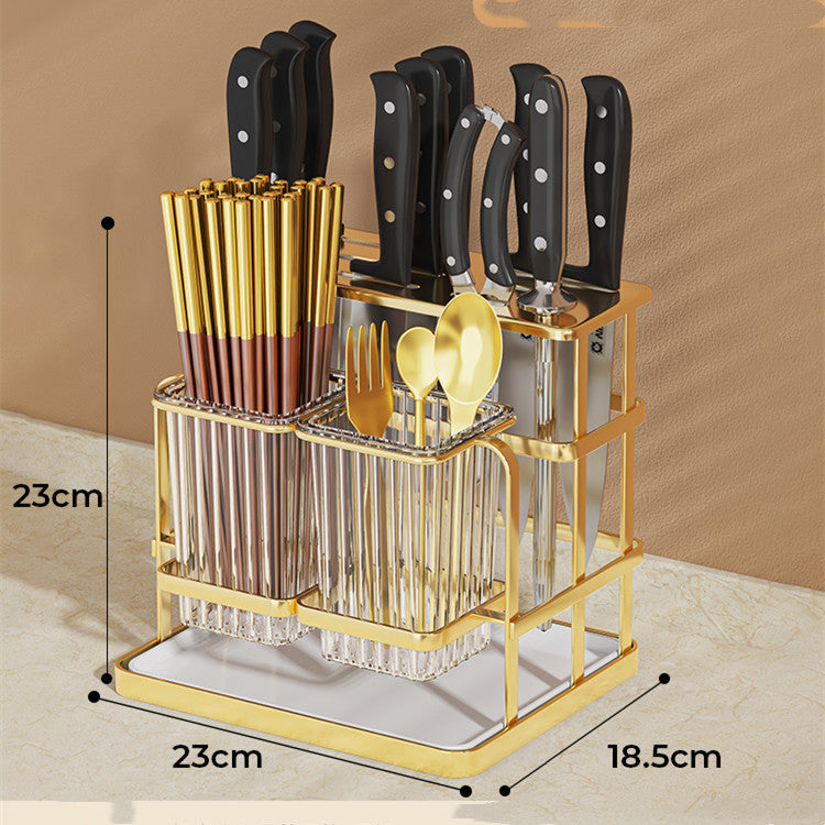 Draining Tube Wall-mounted Kitchen Rack Basket Chopsticks Cage