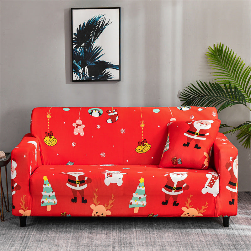 Christmas Stretch All-inclusive Printed Sofa Cover