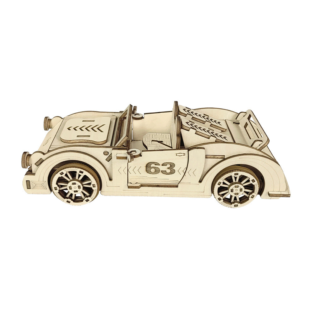 Children's Pull Back Toy Car Hand-assembled