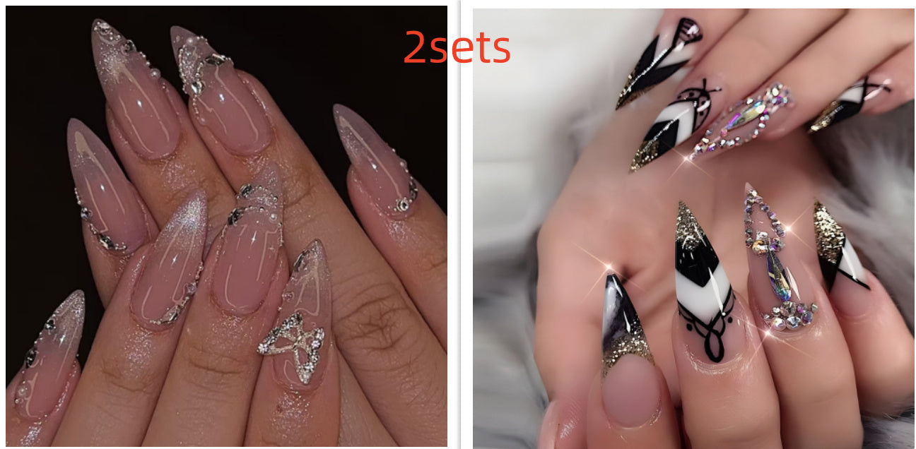 Autocollant d'ongle papillon pour fille branchée, œil de chat, diamant, armure