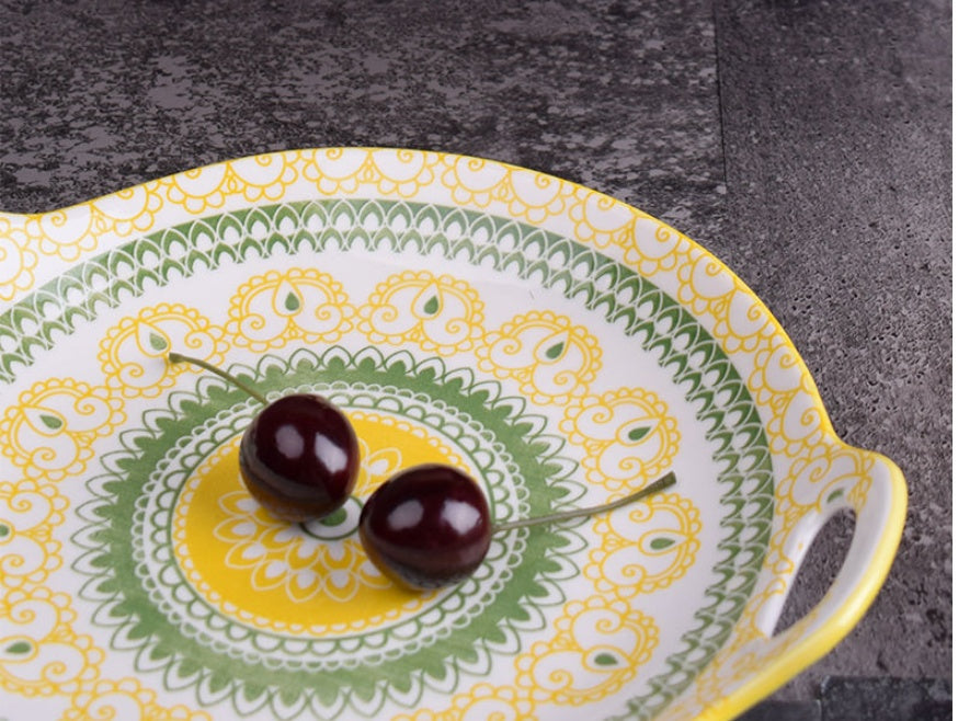 Bakeware Ceramic Cheese Baked Rice Plate Fruit Plate