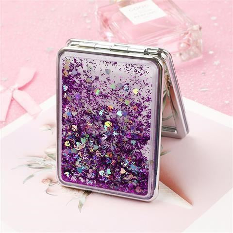 Cute Girly Heart Cartoon Double-sided Portable Makeup Mirror