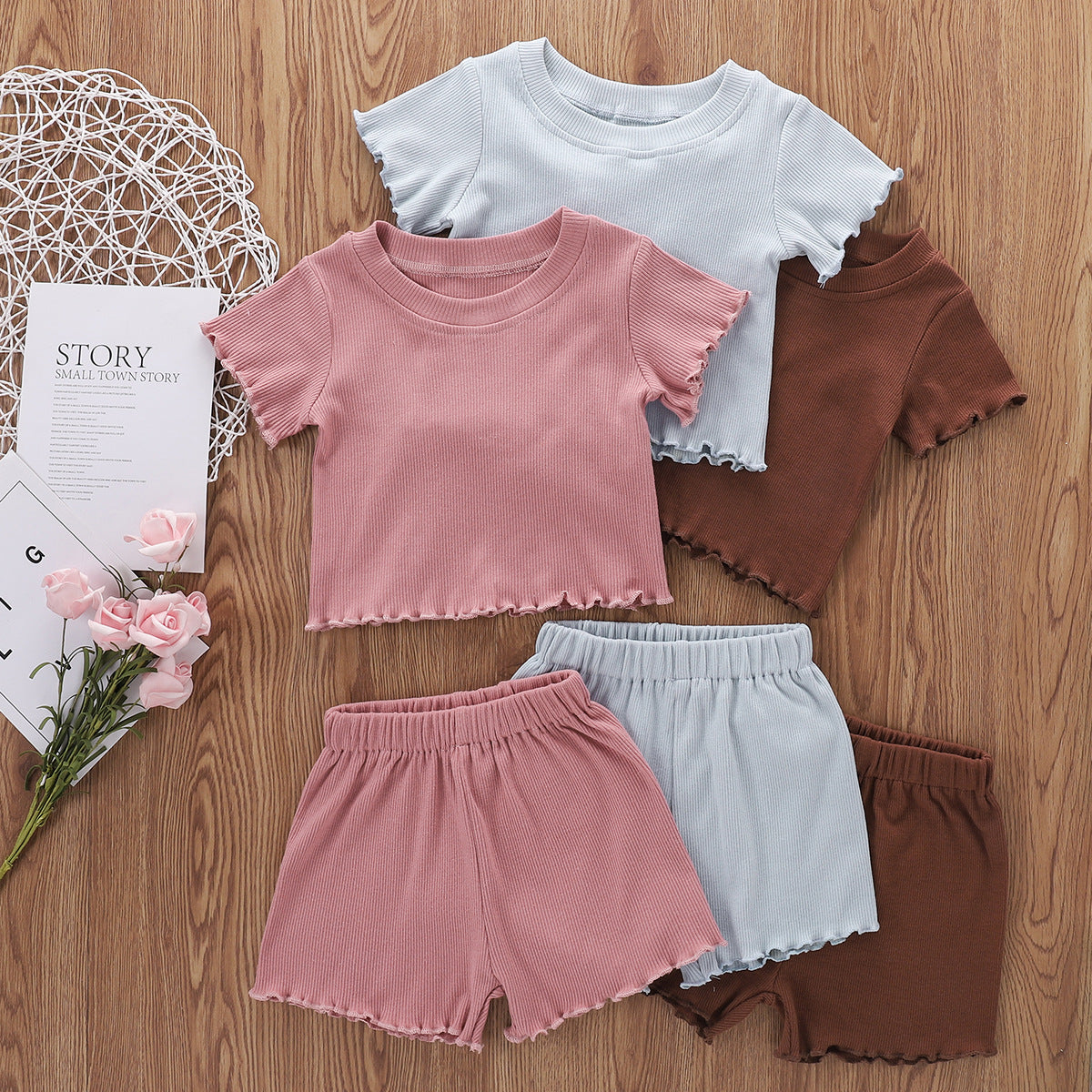 Baby Girl Home Short Sleeve Cool Suit