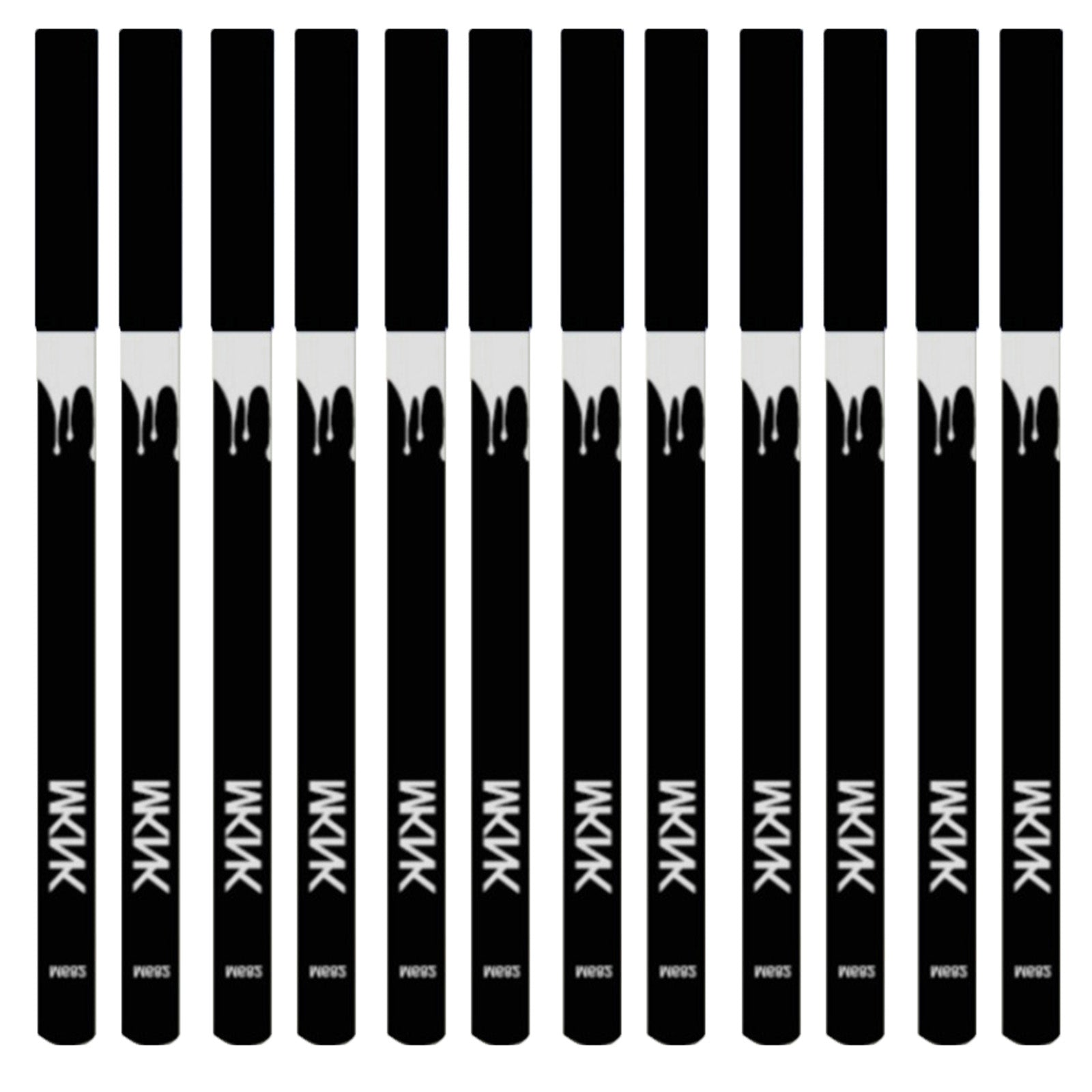 12 Piece White And Black Eyeliner Pencil Set  For Eyebrows, Eyeshadow And Lips. Includes Sharpener. Waterproof , Long-lasting
