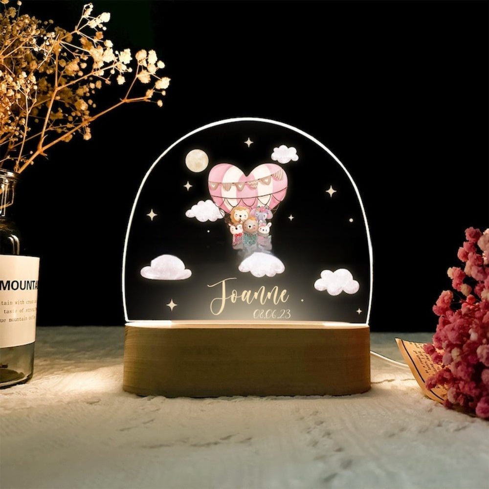 Acrylic 3D Small Night Lamp Giraffe Lion