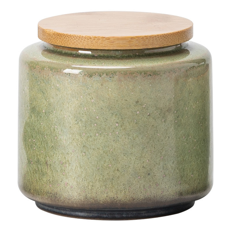 Bocal à thé vintage Pot scellé Réservoir de rangement en céramique